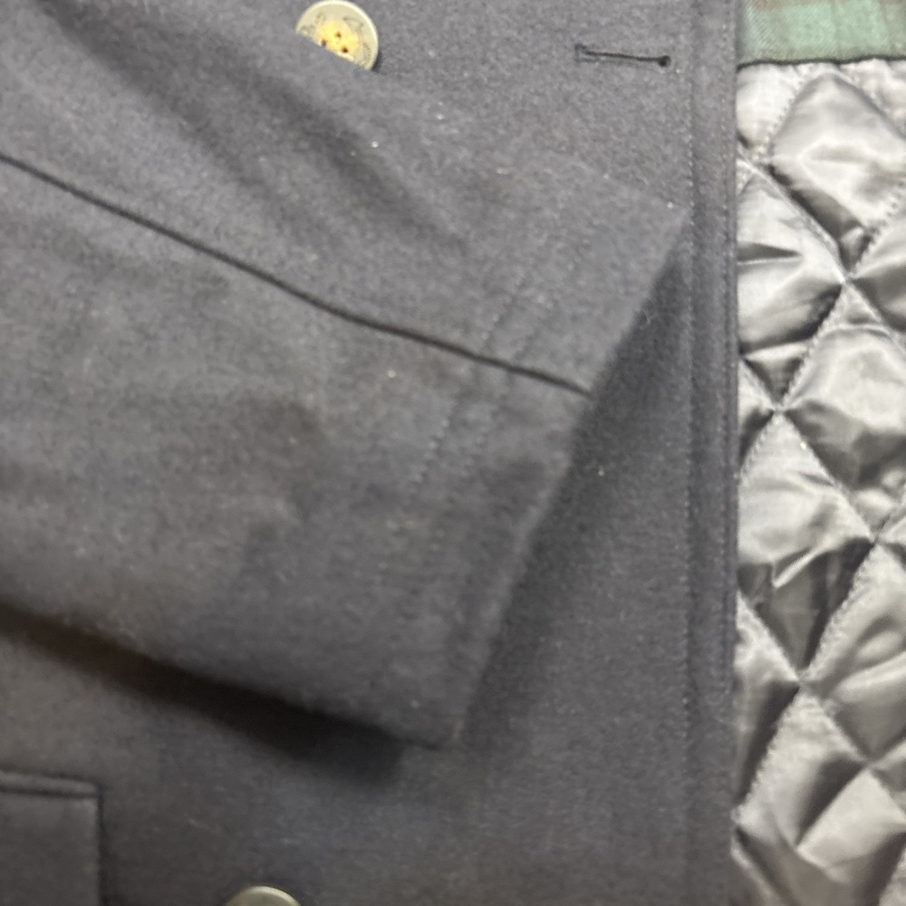 Vtg Lauren Ralph Lauren Double Breasted Pea Coat Womens Large Navy Blue‎ Classic - Picture 11 of 14
